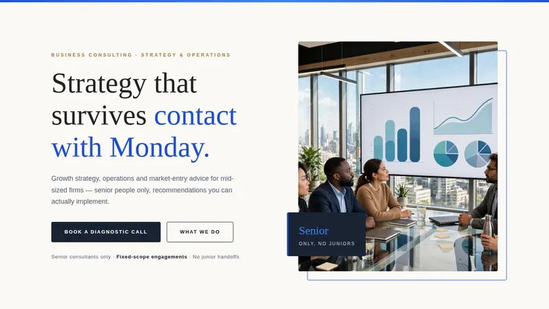 Ascend Consulting — Business Consulting Firm Website concept, cover design